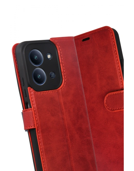 Newface Xiaomi Redmi 15C 4G Trend S Plus Kapaklı Kılıf - Kırmızı