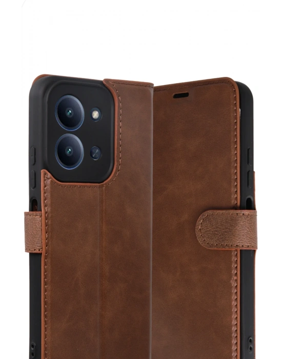 Newface Xiaomi Redmi 15C 4G Trend S Plus Kapaklı Kılıf - Taba