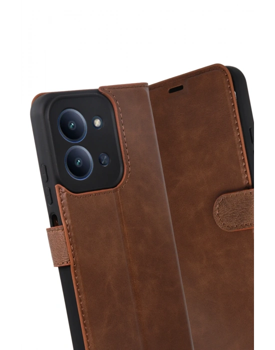 Newface Xiaomi Redmi 15C 4G Trend S Plus Kapaklı Kılıf - Taba