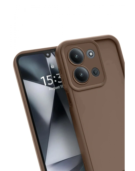 Newface Xiaomi Redmi 15C 4G Viera Silikon - Kahverengi