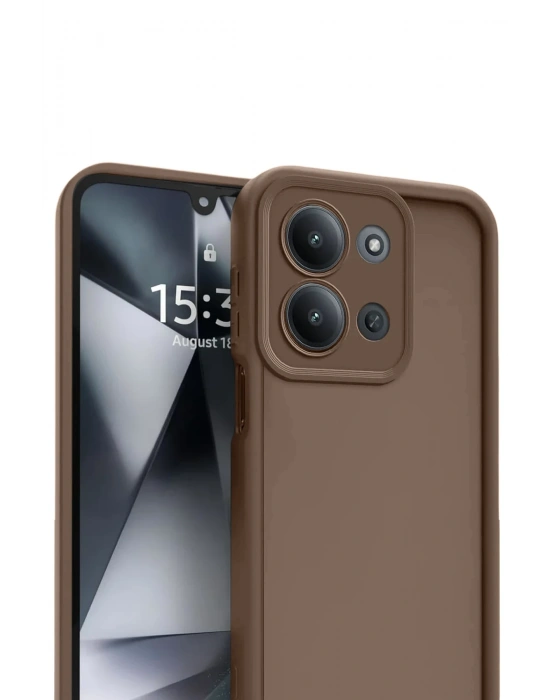 Newface Xiaomi Redmi 15C 4G Viera Silikon - Kahverengi