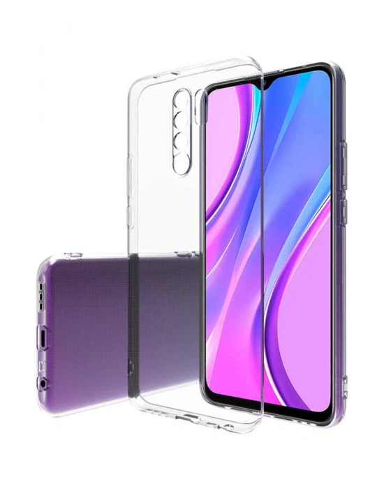 Newface Xiaomi Redmi 9 Kılıf Lüx Şeffaf Silikon - Şeffaf