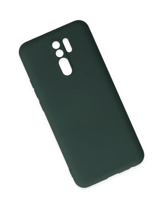 Newface Xiaomi Redmi 9 Kılıf Nano içi Kadife Silikon - Koyu Yeşil