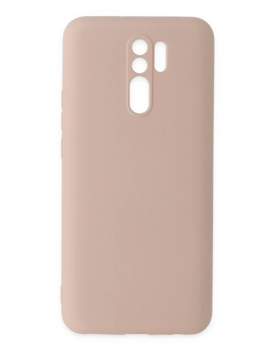 Newface Xiaomi Redmi 9 Kılıf Nano içi Kadife Silikon - Pudra