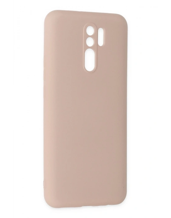 Newface Xiaomi Redmi 9 Kılıf Nano içi Kadife Silikon - Pudra