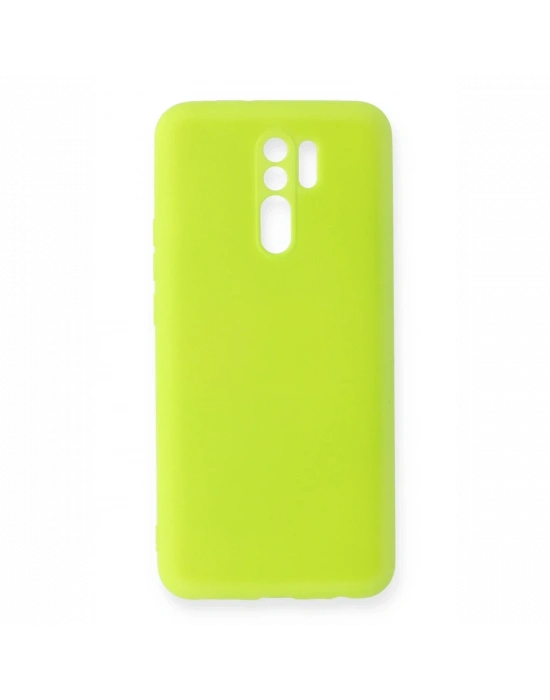 Newface Xiaomi Redmi 9 Kılıf Nano içi Kadife Silikon - Sarı