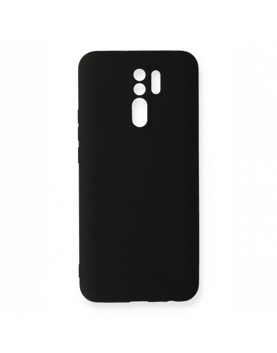 Newface Xiaomi Redmi 9 Kılıf Nano içi Kadife Silikon - Siyah