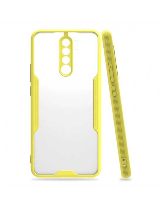 Newface Xiaomi Redmi 9 Kılıf Platin Silikon - Sarı