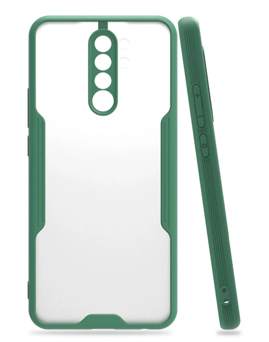 Newface Xiaomi Redmi 9 Kılıf Platin Silikon - Yeşil