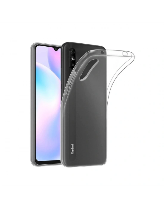 Newface Xiaomi Redmi 9A Kılıf Lüx Şeffaf Silikon - Şeffaf