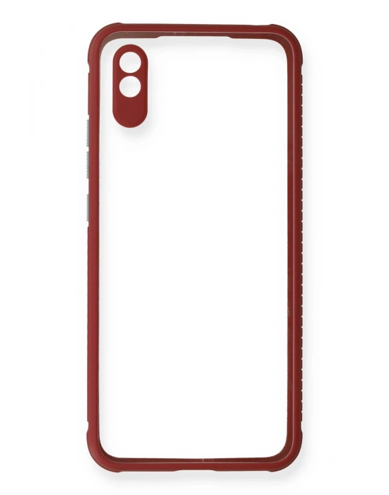 Newface Xiaomi Redmi 9A Kılıf Miami Şeffaf Silikon - Fuşya