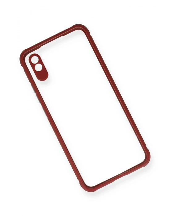 Newface Xiaomi Redmi 9A Kılıf Miami Şeffaf Silikon - Fuşya