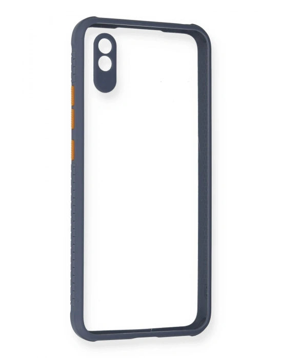 Newface Xiaomi Redmi 9A Kılıf Miami Şeffaf Silikon - Gri