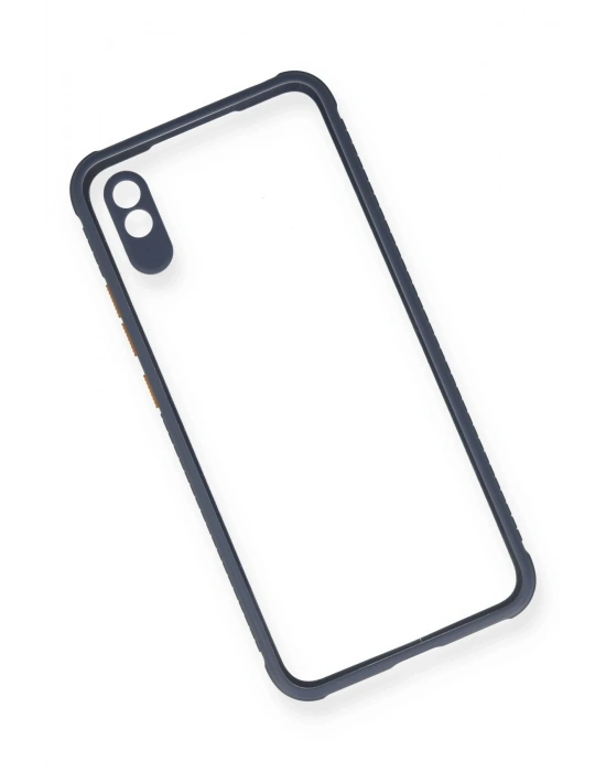 Newface Xiaomi Redmi 9A Kılıf Miami Şeffaf Silikon - Gri