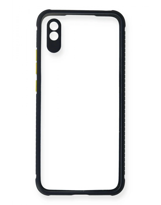 Newface Xiaomi Redmi 9A Kılıf Miami Şeffaf Silikon - Lacivert