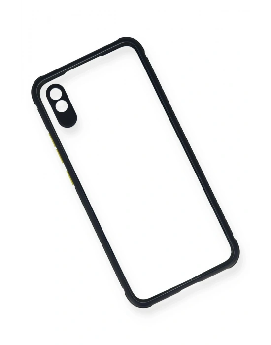 Newface Xiaomi Redmi 9A Kılıf Miami Şeffaf Silikon - Lacivert