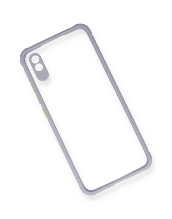 Newface Xiaomi Redmi 9A Kılıf Miami Şeffaf Silikon - Lila