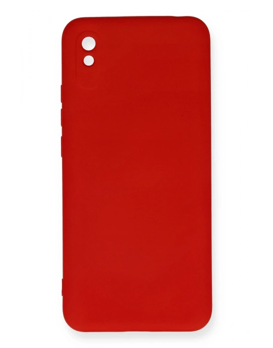 Newface Xiaomi Redmi 9A Kılıf Nano içi Kadife Silikon - Kırmızı