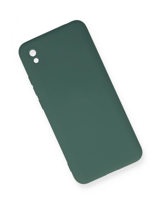 Newface Xiaomi Redmi 9A Kılıf Nano içi Kadife Silikon - Koyu Yeşil