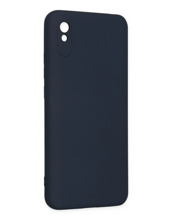 Newface Xiaomi Redmi 9A Kılıf Nano içi Kadife Silikon - Lacivert