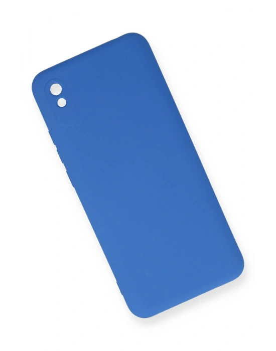 Newface Xiaomi Redmi 9A Kılıf Nano içi Kadife Silikon - Mavi
