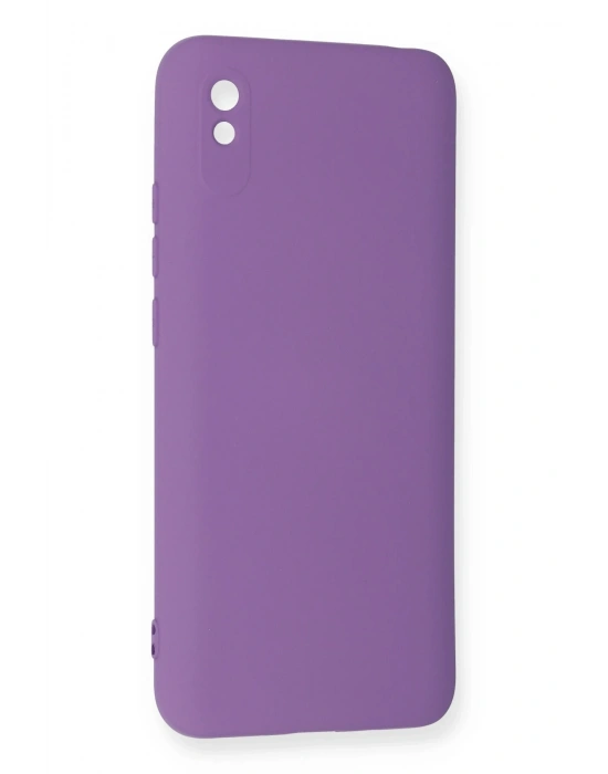 Newface Xiaomi Redmi 9A Kılıf Nano içi Kadife Silikon - Mor