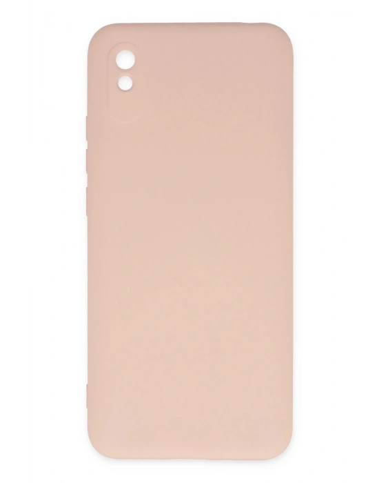 Newface Xiaomi Redmi 9A Kılıf Nano içi Kadife Silikon - Pudra