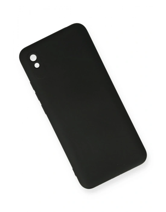 Newface Xiaomi Redmi 9A Kılıf Nano içi Kadife Silikon - Siyah