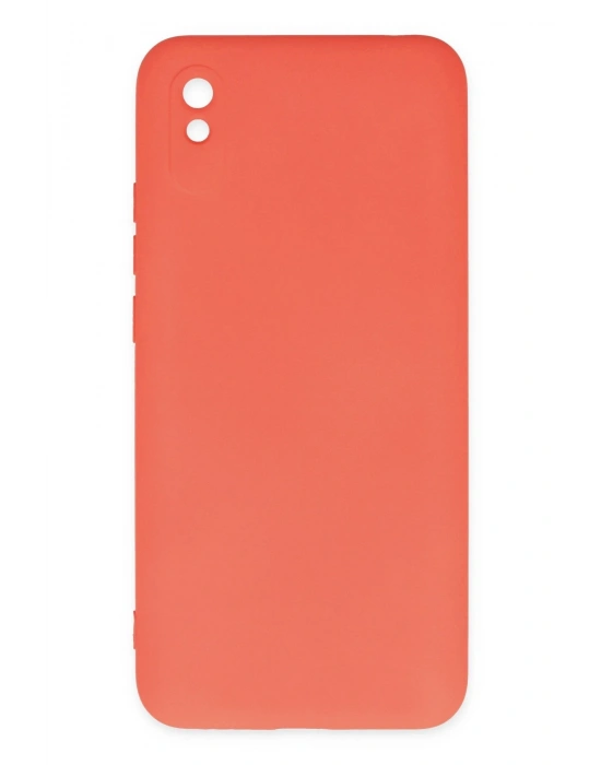 Newface Xiaomi Redmi 9A Kılıf Nano içi Kadife Silikon - Turuncu