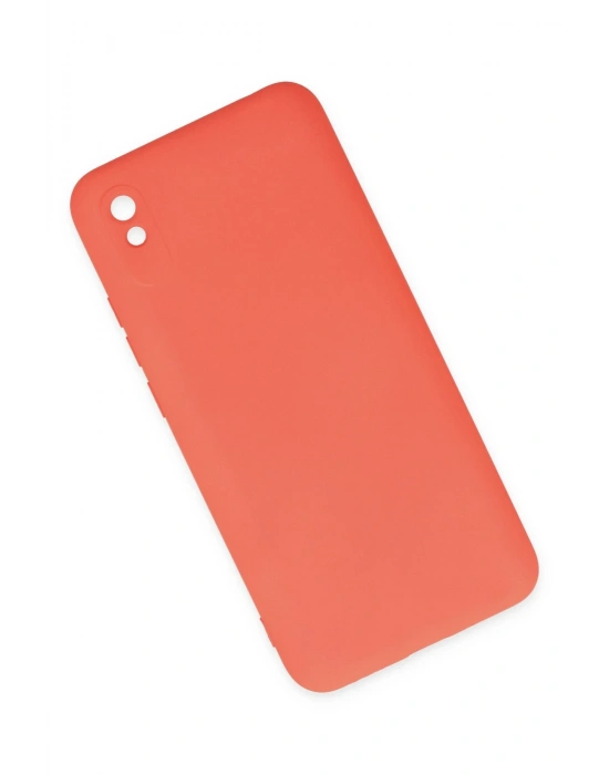 Newface Xiaomi Redmi 9A Kılıf Nano içi Kadife Silikon - Turuncu