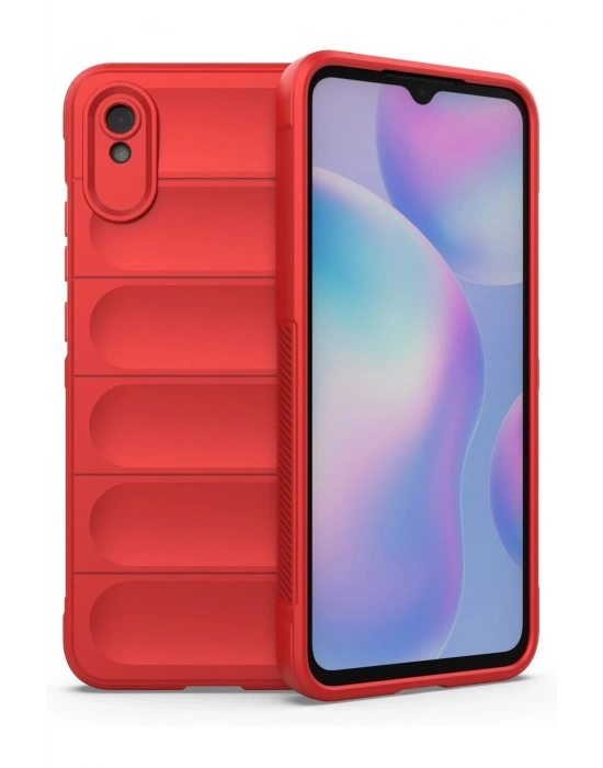Newface Xiaomi Redmi 9A Kılıf Optimum Silikon - Kırmızı
