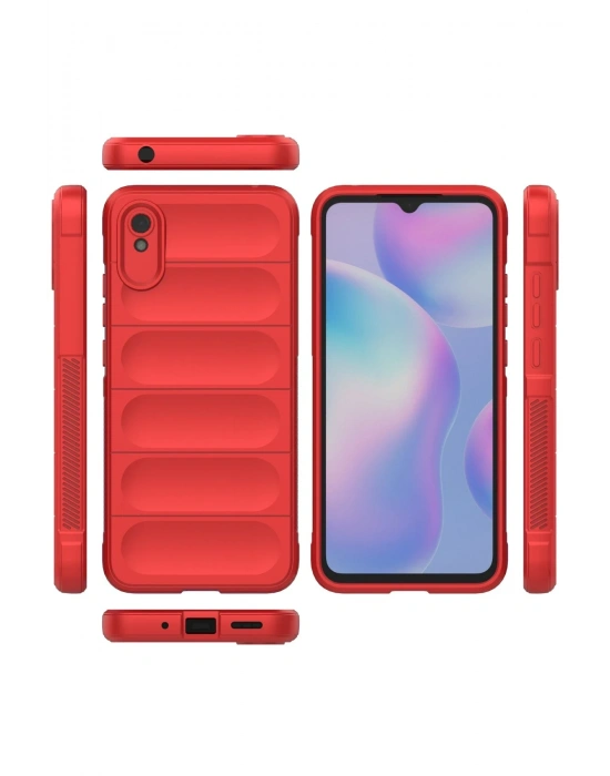 Newface Xiaomi Redmi 9A Kılıf Optimum Silikon - Kırmızı