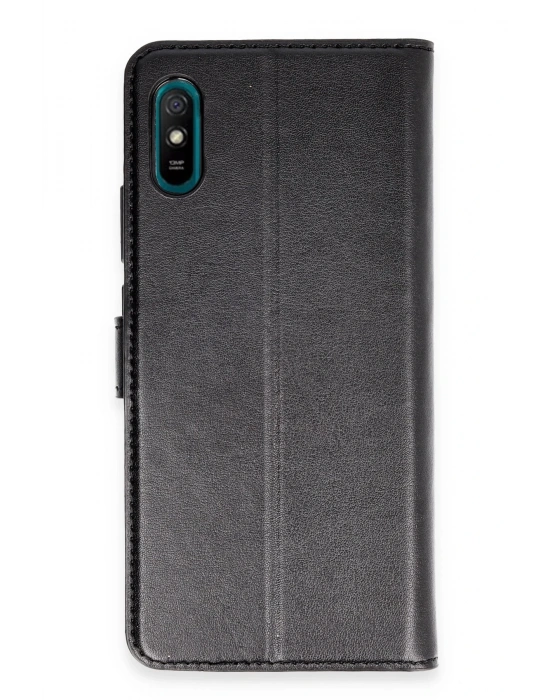 Newface Xiaomi Redmi 9A Kılıf Trend S Plus Kapaklı Kılıf - Siyah