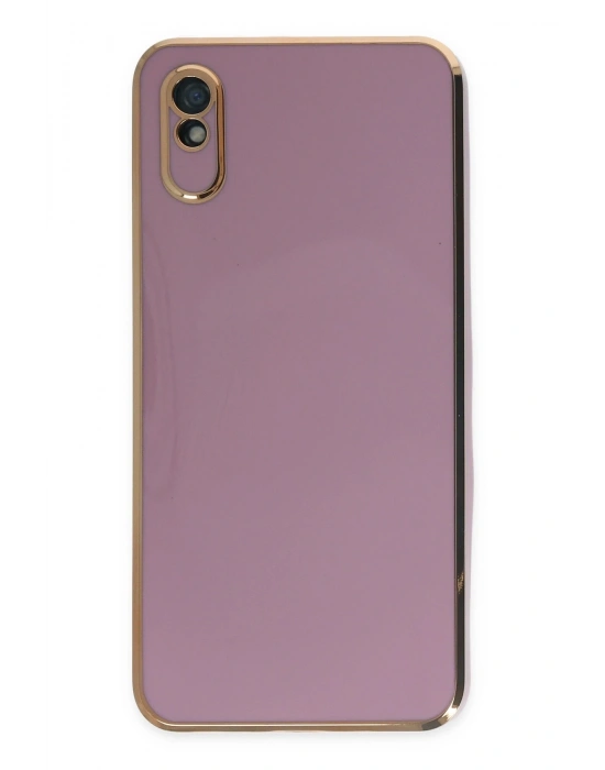 Newface Xiaomi Redmi 9A Kılıf Volet Silikon - Mor