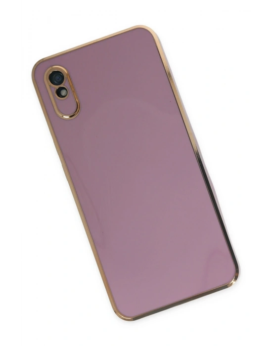 Newface Xiaomi Redmi 9A Kılıf Volet Silikon - Mor