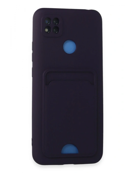 Newface Xiaomi Redmi 9C Kılıf Kelvin Kartvizitli Silikon - Derin Mor