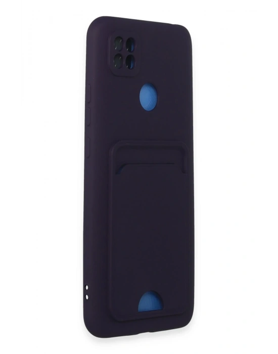 Newface Xiaomi Redmi 9C Kılıf Kelvin Kartvizitli Silikon - Derin Mor