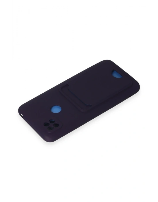 Newface Xiaomi Redmi 9C Kılıf Kelvin Kartvizitli Silikon - Derin Mor