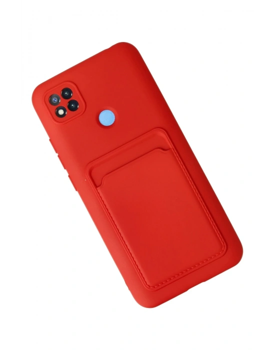 Newface Xiaomi Redmi 9C Kılıf Kelvin Kartvizitli Silikon - Kırmızı