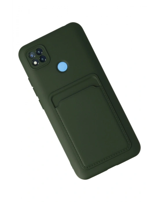 Newface Xiaomi Redmi 9C Kılıf Kelvin Kartvizitli Silikon - Koyu Yeşil