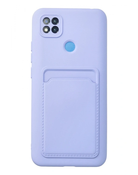 Newface Xiaomi Redmi 9C Kılıf Kelvin Kartvizitli Silikon - Lila