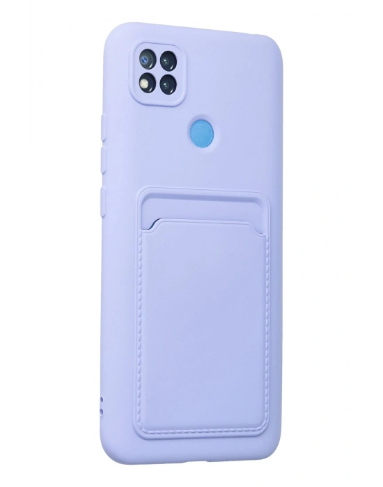 Newface Xiaomi Redmi 9C Kılıf Kelvin Kartvizitli Silikon - Lila