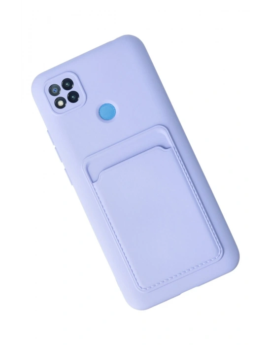 Newface Xiaomi Redmi 9C Kılıf Kelvin Kartvizitli Silikon - Lila