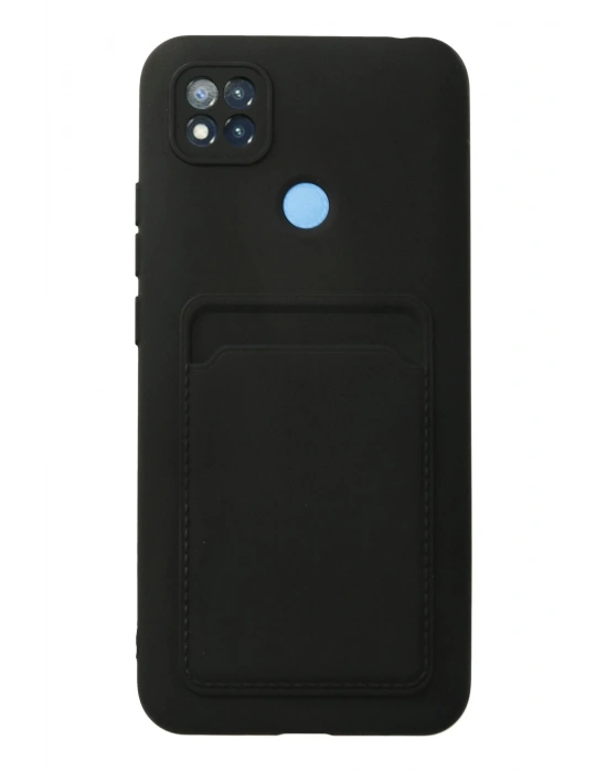 Newface Xiaomi Redmi 9C Kılıf Kelvin Kartvizitli Silikon - Siyah