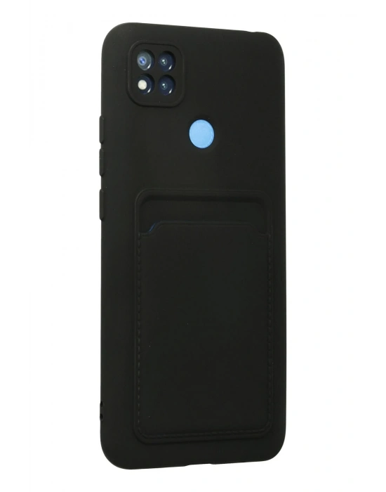 Newface Xiaomi Redmi 9C Kılıf Kelvin Kartvizitli Silikon - Siyah