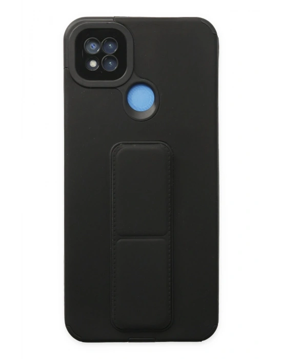 Newface Xiaomi Redmi 9C Kılıf Mega Standlı Silikon - Siyah