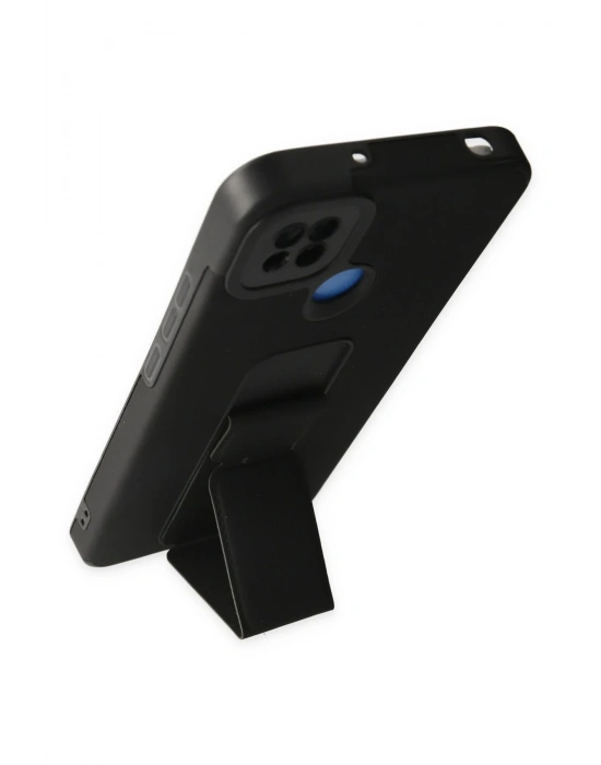 Newface Xiaomi Redmi 9C Kılıf Mega Standlı Silikon - Siyah