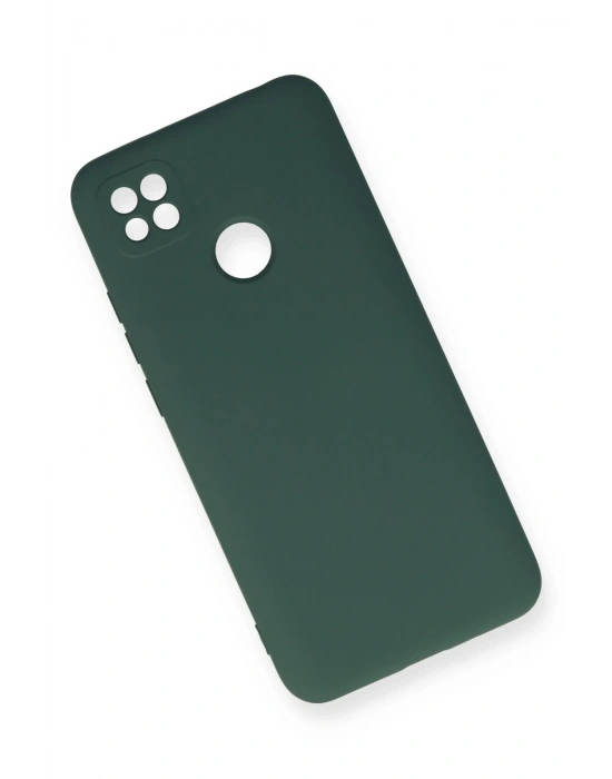 Newface Xiaomi Redmi 9C Kılıf Nano içi Kadife Silikon - Koyu Yeşil