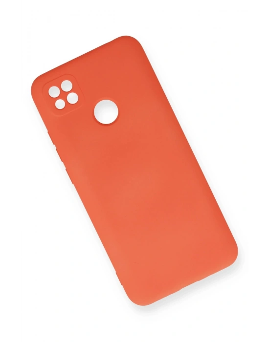 Newface Xiaomi Redmi 9C Kılıf Nano içi Kadife Silikon - Turuncu