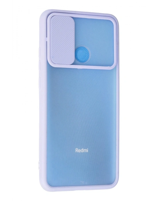 Newface Xiaomi Redmi 9C Kılıf Palm Buzlu Kamera Sürgülü Silikon - Lila